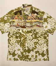 Vintage Jams World Pape  ete Aloha Collector  s Rare Short Sleeve Men Shirt Sz XL
