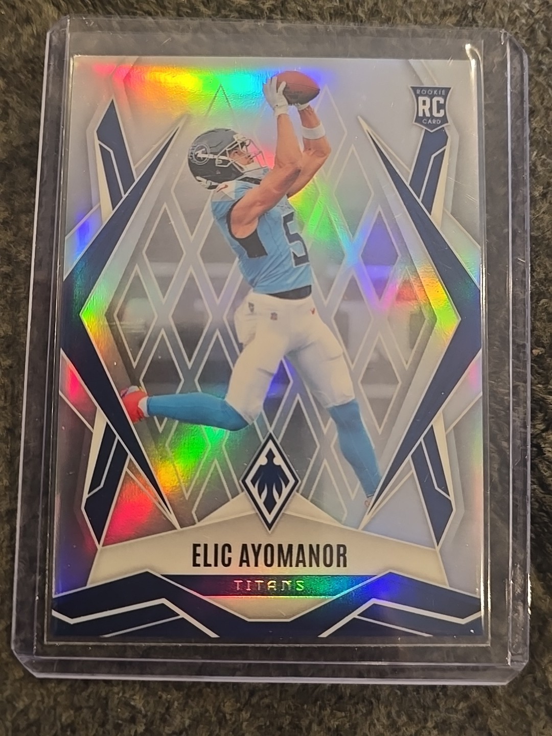 2025 Panini Phoenix Elic Ayomanor Silver Prizm #167 Tennessee Titans RC