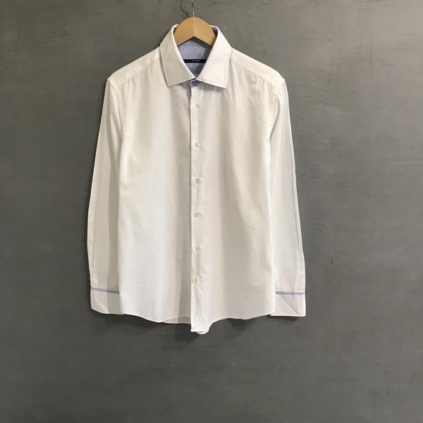 Men Pal Zileri Shirt White Cotton 42 / XL / 50