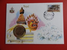 *Numisbrief  Nepal mit M&uuml;nze*  (ALB39)