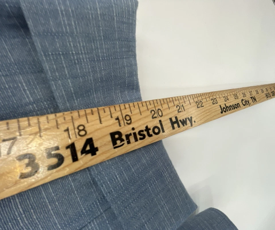 Kim Rogers Mujer 2 Piezas Talla 16 Chaqueta Pantalones Traje Azul Algodón Mezcla Poliéster Foto 3 de 4