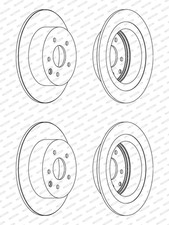 2x FERODO 292mm BREMSSCHEIBEN VOLL HINTEN passend für NISSAN BLUEBIRD JUKE MAXIM