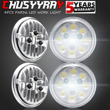 4Pcs LED HEADLIGHTS LAMPS BULBS 4411 30W 21 WATT 4.5'' 4 1/2'' PAR36 12V