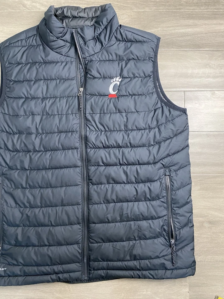 Columbia Omni-Heat Puffer Chaleco Para Hombres XL Aislado Acolchado Exterior Bearcats Logo Foto 3 de 4