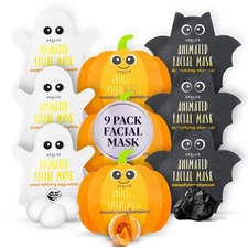 SpaLife Halloween Facial Mask Set Pumpkin Ghost Bat Moisturizing Sheet Masks