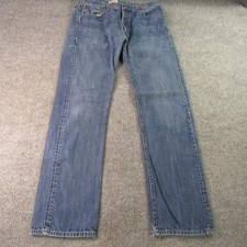 Levis 501 Jeans Mens 36x36 Original Straight Leg Blue Denim Button Fly Classic