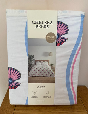 Chelsea Peers ''Shell'' Doppel-Bettwäscheset enthält 2 x Standard Teile/Hüllen 100 % Baumwolle