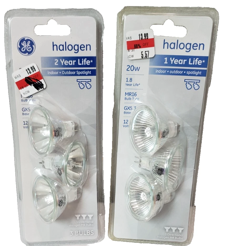 GE 3-PCS 85289 20-Watt Track Recessed MR16 Light Bulb, Clear, 2 Pack - Image 3 of 4