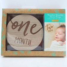 Kate  Milo Wooden Monthly Photo Props Milestone One-Twelve Months Handmade
