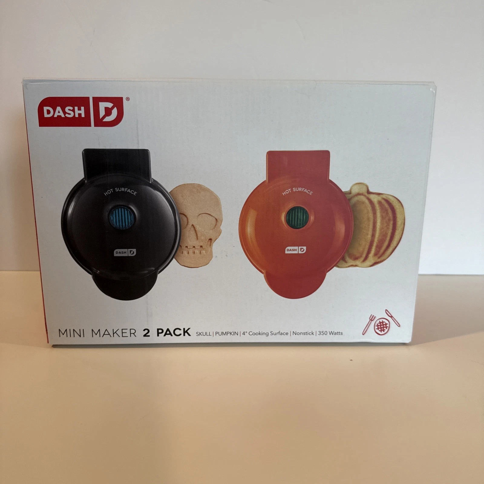 Dash Mini Waffle Maker (2 Pack) for Individual Waffles Hash Browns, Keto Chaf...
