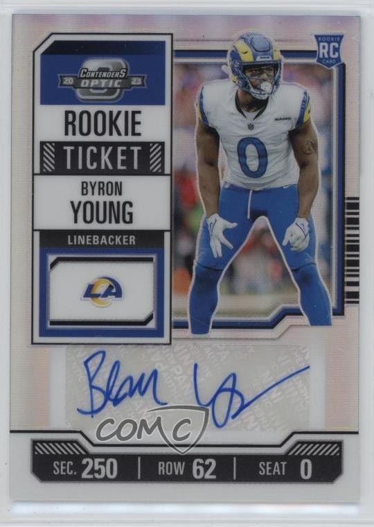 Byron Young Panini Contenders Optic #151 Autograph-Silver