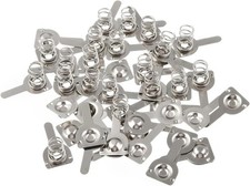 20 Pairs Battery Springs AA Metal Contact Plate Replacement Positive to Negative