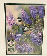 Cobble Hill 1000 Piece Puzzle - Chickadees & Lilac’s NIB Factory Sealed
