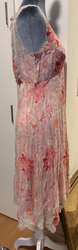Elie Tahari Small/8 Sheer Pink Floral Silk Sheer Lined Slip Baby Doll Dress Y2K - Image 4 of 4