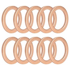 M12 Copper Oil Drain Plug Crush Washer Gasket Fits for BMW, 17 Mm, Bronze