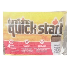 Duraflame Quick Start 4 Pack Fast Firelighter Light Fire Starter 30 Minute Burn