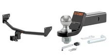 CURT Trailer Hitch Kit w/ 2in Receiver, Ball Mount, Hitch Lock, Pin & Clip 13608