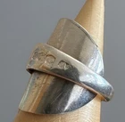 Vintage 925 Silver Chunky Hand Crafted Wide Spoon Ring Size S Fully Hallmarked