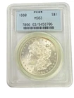 1880 Morgan Silver Dollar PCGS MS63