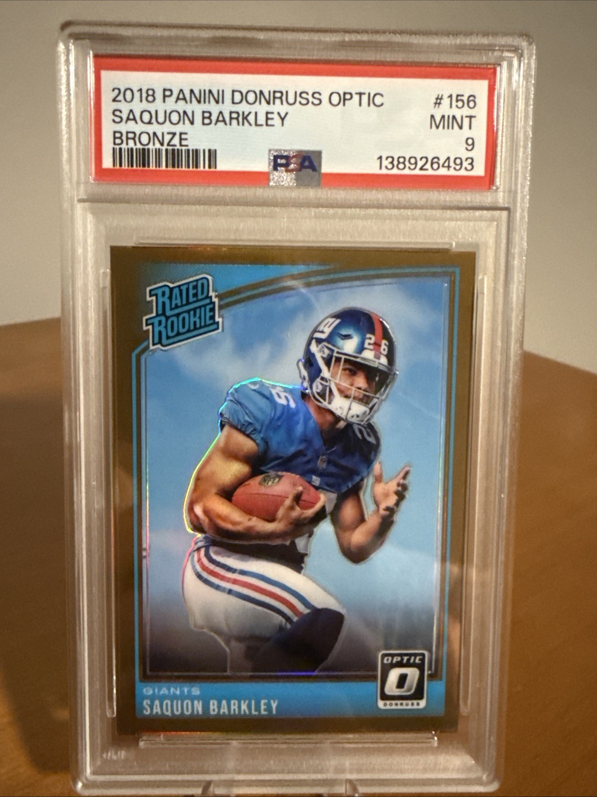 2018 Donruss Optic - Rated Rookie Saquon Barkley #156 Bronze Prizm (RC)