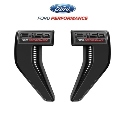2021-2026 F-150 OEM M-1447-FPVENT Ford Performance Gloss Black Fender Vents Pair