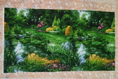 Michael Miller Fabrics C2135 Park Landscape Fabric Piece Cotton 43'' x 24''