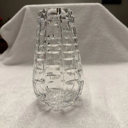 Vintage Waterford Signed Tralee Crystal Vase Pear Shape 7” Retired