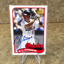 Topps 2016 Archives Fan Favorites Auto B.J. Surhoff Orioles FFA-BS 1989