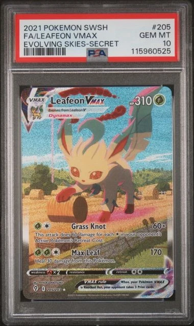 Leafeon VMAX 205/203 SWSH07: Evolving Skies for sale | eBay