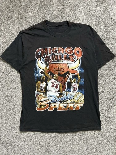 90s Chicago Bulls Rap Tee Jordan Rodman Champi 1990s vintage concert t-shirt, vintage, single stitch, B+ condition