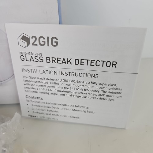 2GIG 2GIG-GB1-345 Glass Break Detector - Dual Shatter Recognition Technology 360 - Picture 3 of 5