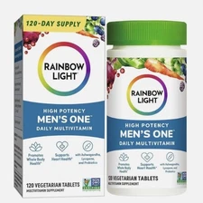 Rainbow Light Men's One High Potency Multivitamin 120 Count Non GMO