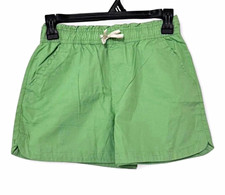 GAP Kids Green Cotton Twill Pull-On Shorts Size 8 Drawstring Elastic Waist