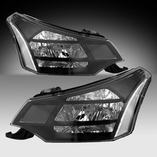 For 2008-2011 Ford Focus Oe Style Black Housing Clear Lens Headlights Lhrh