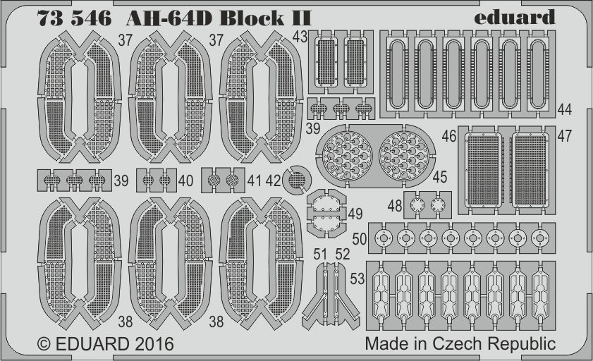 Eduard Accessories 73546 - 1:72 AH-64D Block II For Academy - Etched Set - New