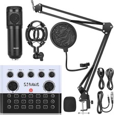 F993 All-in-One Podcast Equipment Bundle BM-800 Recording Studio Streaming Lot