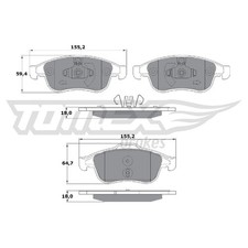 Satz Bremsbeläge Bremsklötze vorne für Nissan Juke F16 Terrano D10 | 24180201