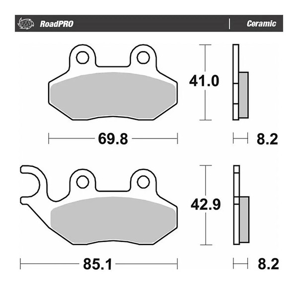 Moto-Master Bremsbelag Roadpro (FüR: Pgo T-Rex 125 CP0 - 2 Takt 99-02 Vorne )-image