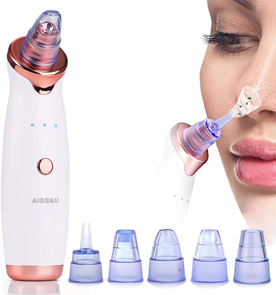 Aibeau Blackhead Remover Electric Blackhead Vacuum Suction Rechargeable Whitehea