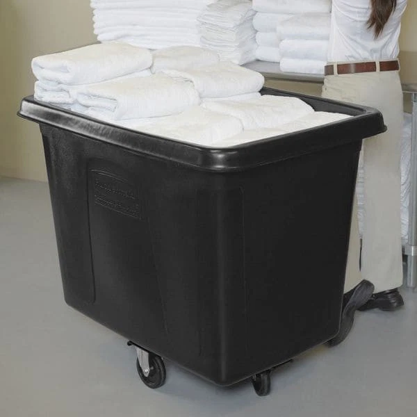 Camión cubo Rubbermaid comercial Fg461600bla, 5/8 Cu. Yd., 500 Lb. Gorra, negra Foto 4 de 4