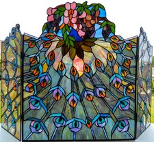 Stained Glass Fireplace Screen Tiffany Style ...