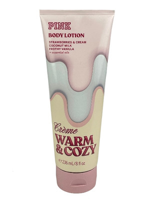 VICTORIA S SECRET PINK WARM & COZY CREME FRAGRANCE BODY LOTION CREAM 8 oz NEW