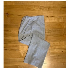 Ann Taylor Petite Wide Leg Dress Pants Blue Plaid