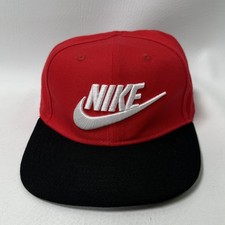 Nike True Hat Snap Back Red Black Embroidered Swoosh Child Youth