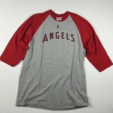 Vintage Y2k MLB Los Angeles Angels Lee Sport 3/4 Sleeve Shirt Men's L 2005