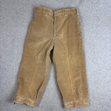 Vintage Woolrich Pants Mens 28x19 Knicker 1909 Corduroy Hunting 70s Beige