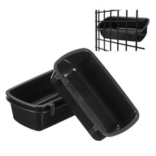 Cage Cups 4.7x2.8x1.4 Inch Parakeet Feeder Bird Cage Black, 3 Pcs 