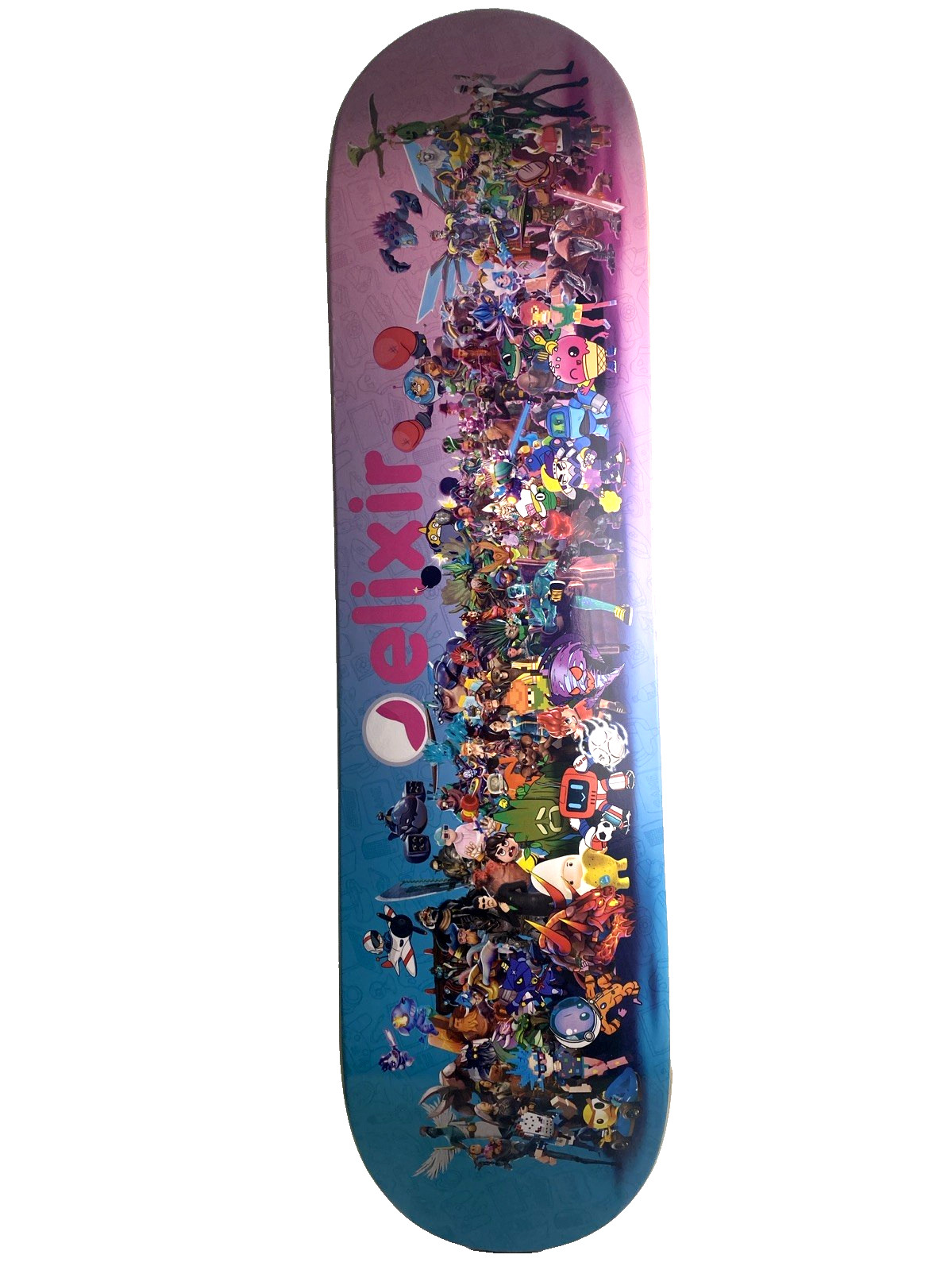 Elixir Skateboard Deck Pop Culture Collage Rick Morty Adventure Time Wall New