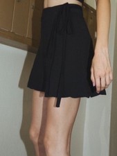 John Galt Brandy Melville Wrap Skirt Black One Size
