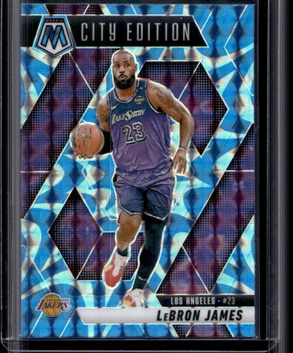 2024-25 Panini Mosaic LeBron James Reactive Blue Mosaic City Edition #286 Lakers